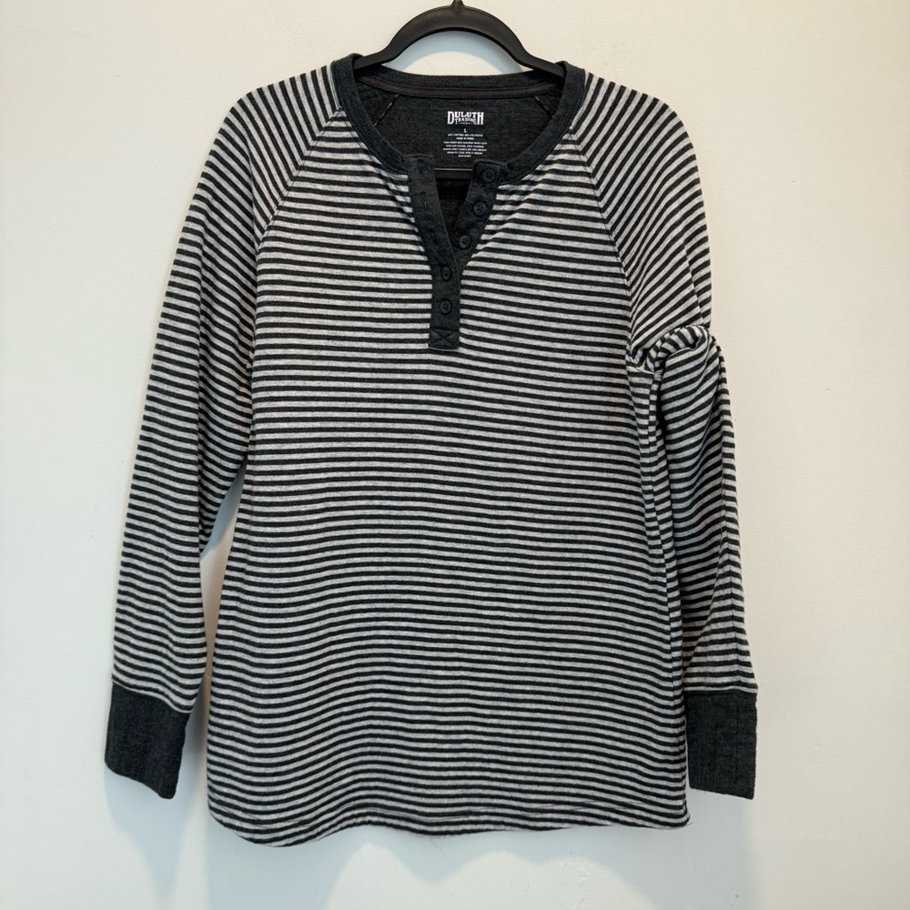 Duluth Trading Co Thermal Henley Long Sleeve size L